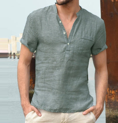 Solid color short sleeve