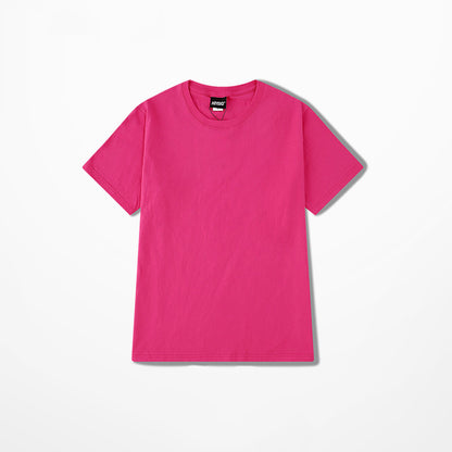 Simple Solid Color Base Shirt Half Sleeve Men And Women Couples