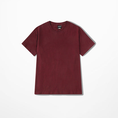 Simple Solid Color Base Shirt Half Sleeve Men And Women Couples
