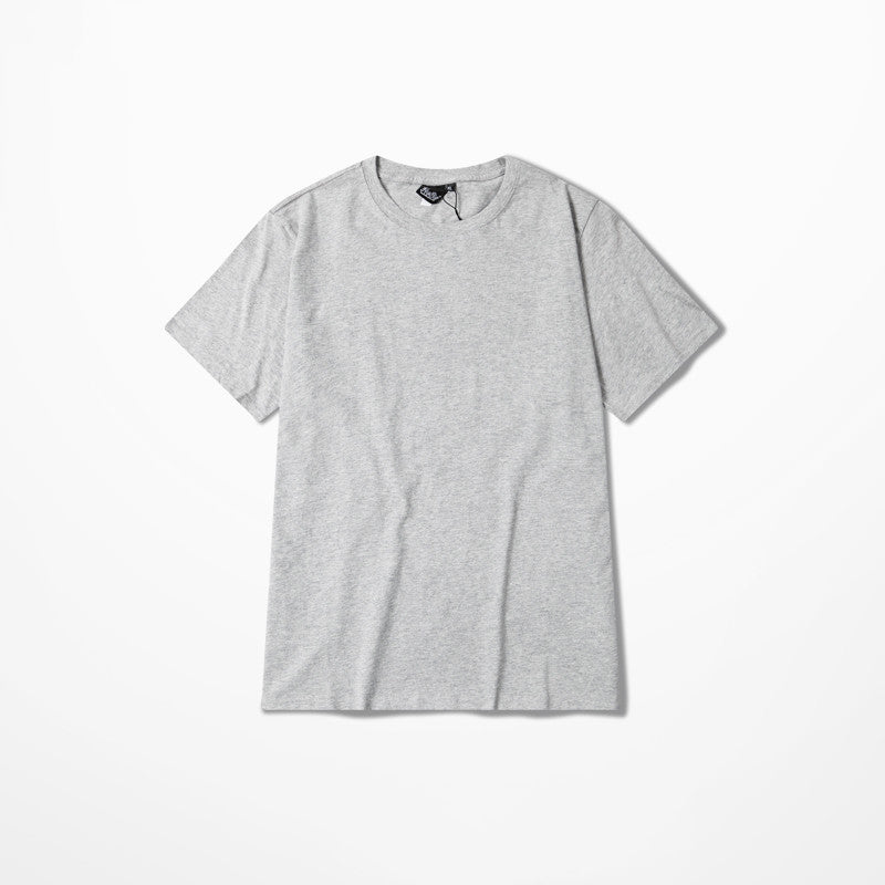 Simple Solid Color Base Shirt Half Sleeve Men And Women Couples