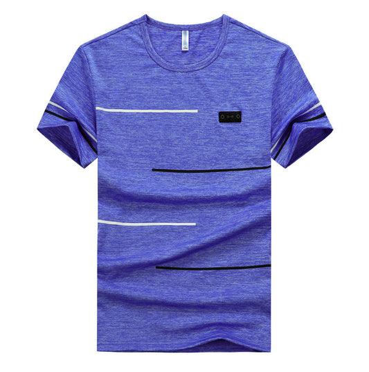 Men's Ice Silk Quick-Drying Short-Sleeved Round Neck T-Shirt