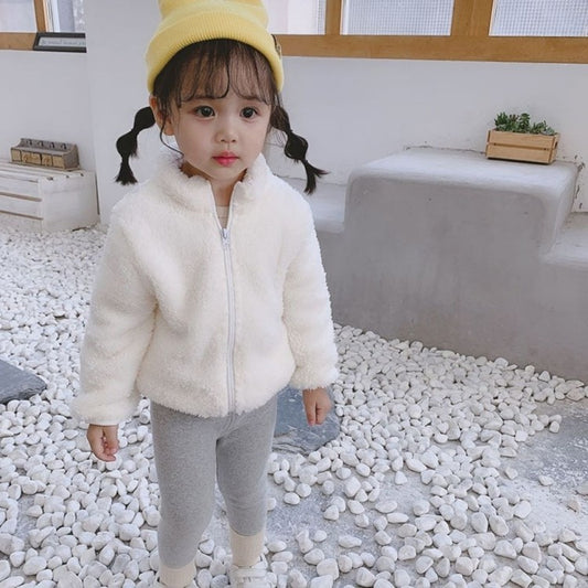 Girls' Jackets, Autumn And Winter Children's Plush Outerwear