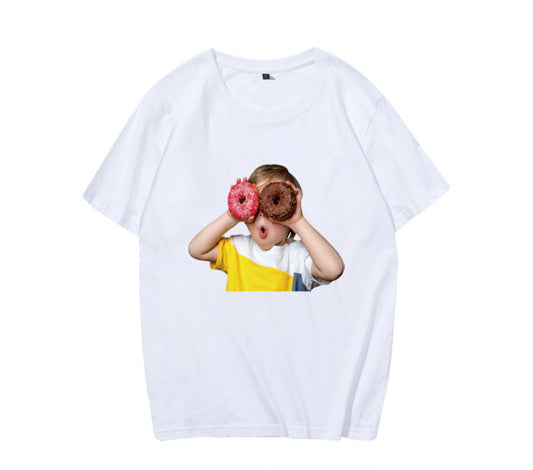 Donut Boy Prayer Short Sleeve Loose T-shirt