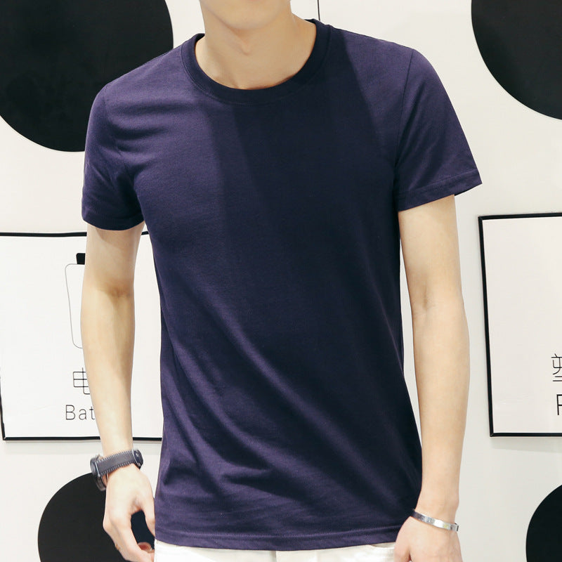 Men's Short Sleeve t-shirt Round Neck Solid Color