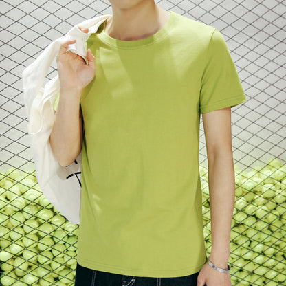 Men's Short Sleeve t-shirt Round Neck Solid Color