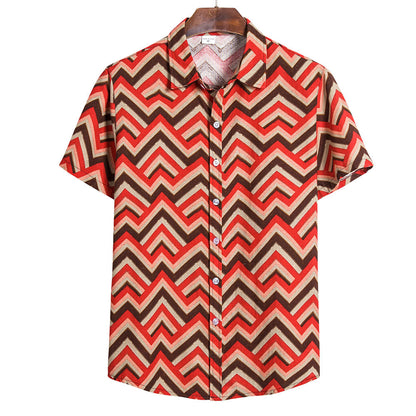 Oversized Men's Short-sleeved Shirt