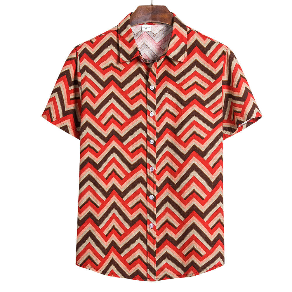 Oversized Men's Short-sleeved Shirt