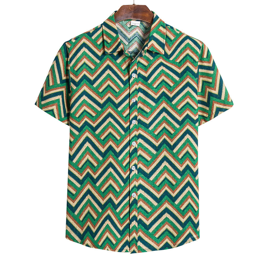 Oversized Men's Short-sleeved Shirt