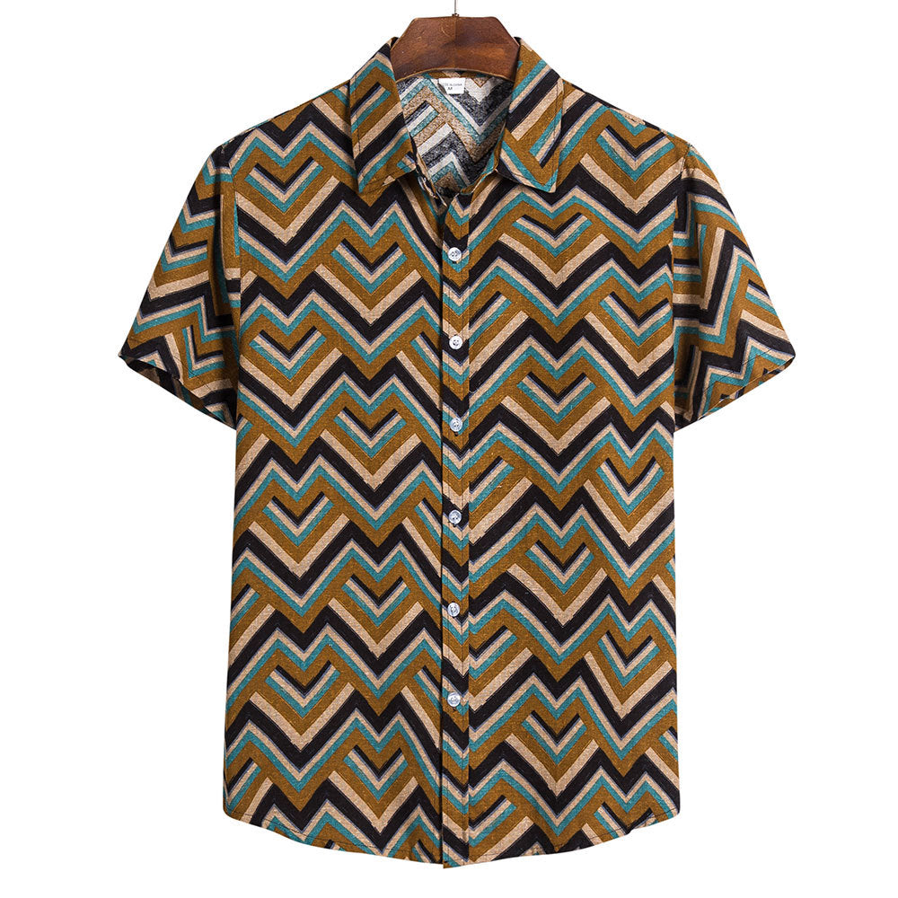 Oversized Men's Short-sleeved Shirt