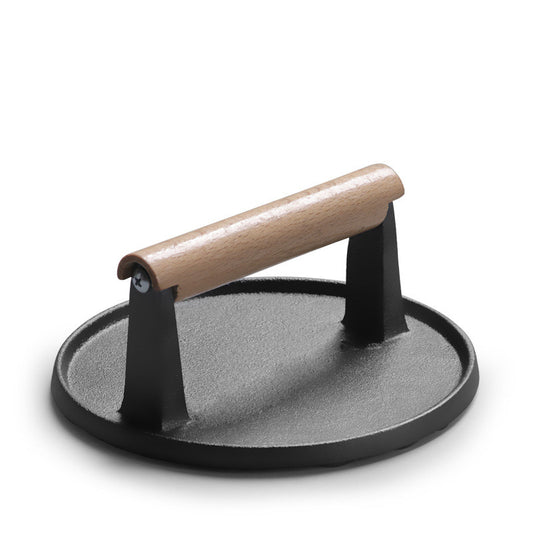 Cast Iron Steak Press Board Barbecue Tools Teppanyaki Press Board Outdoor Picnic Accessories