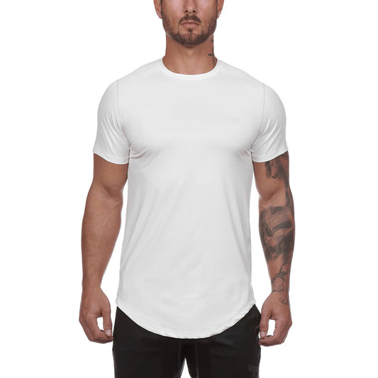 Men's T-Shirt Summer Round Neck Solid Color Short-Sleeved