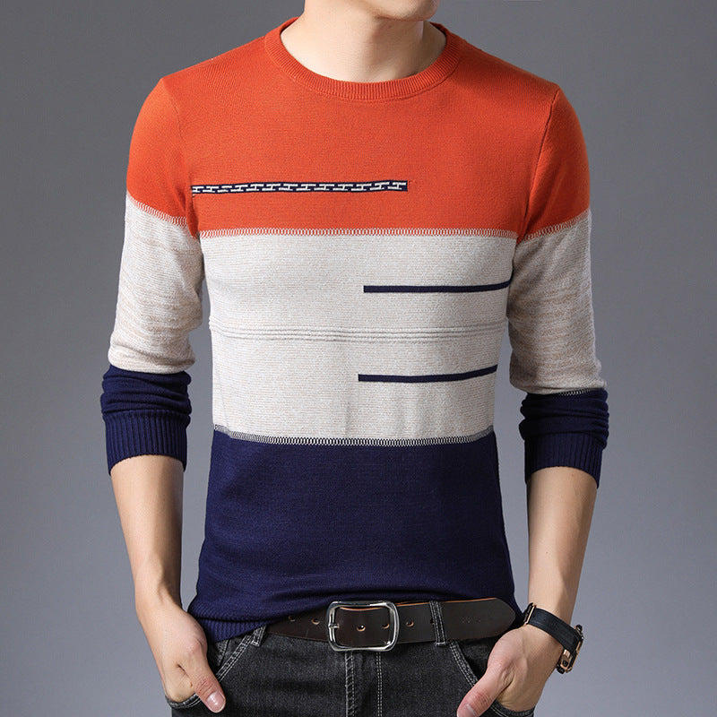 Fall Men's Sweater Fashion Slim Fit