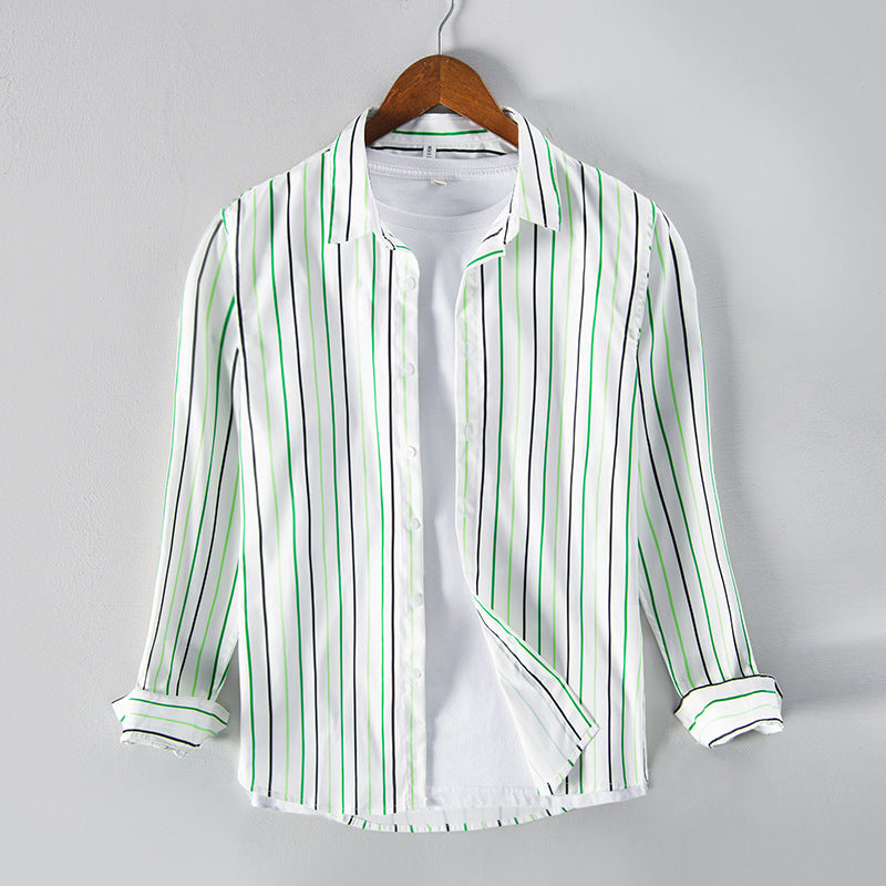 Casual Trend Color Striped Shirt