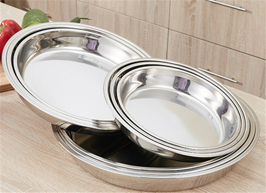 Thickened Non-Magnetic Stainless Steel Disc Liangpi Plate