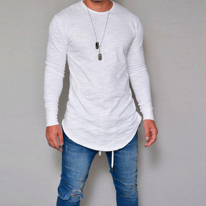 Round Neck Slim Solid Color T-shirt
