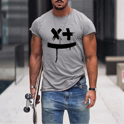 Men's Printed Short-Sleeved Pullover T-Shirt
