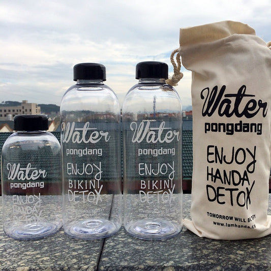 Male And Female Students Plastic Cups Korean Couple Water Cups