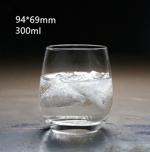 Whiskey transparent round glass wine glass