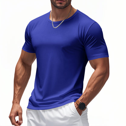 Quick-drying Crew Neck Short Sleeve Marathon Workout Exercise T-shirt