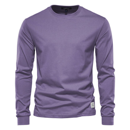 Men's Solid Color Long-sleeved Top High Street