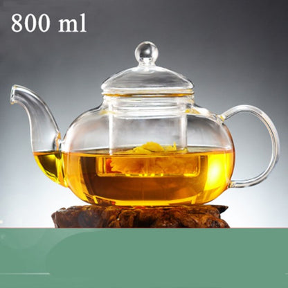 Thickened heat-resistant glass teapot set with filter