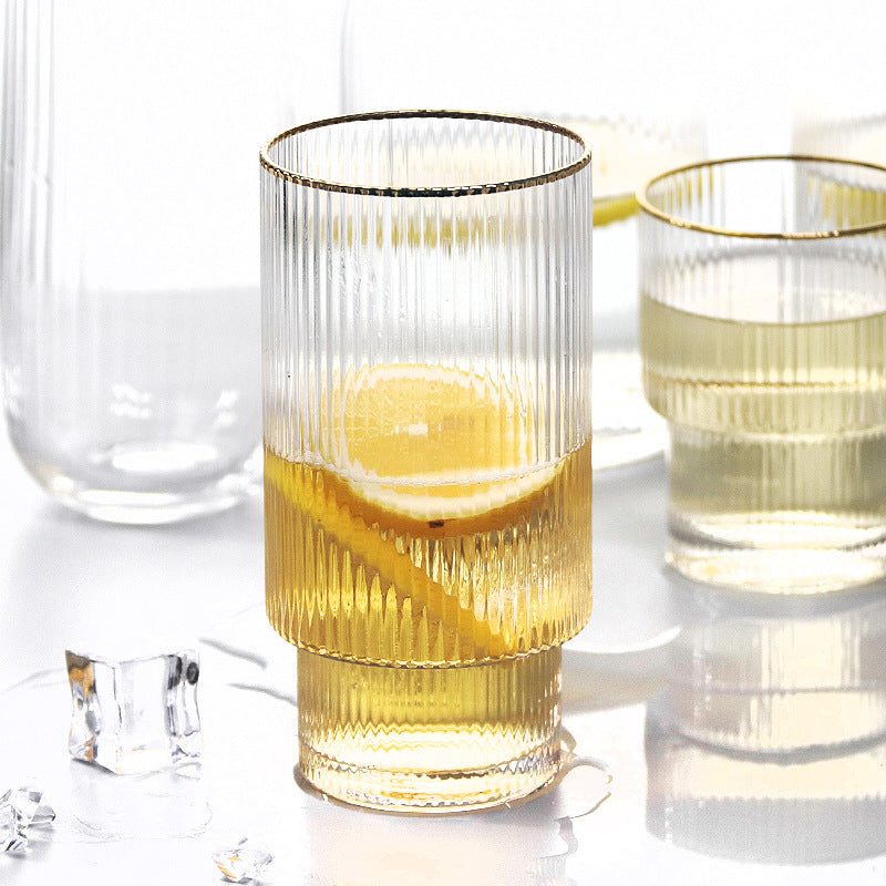 Household Phnom Penh Striped Glass Drinking Cup