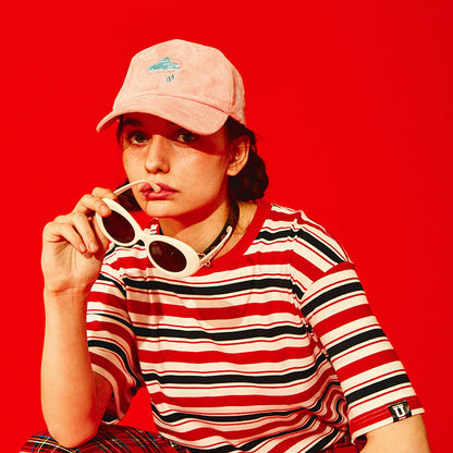 Contrast stripes short sleeve
