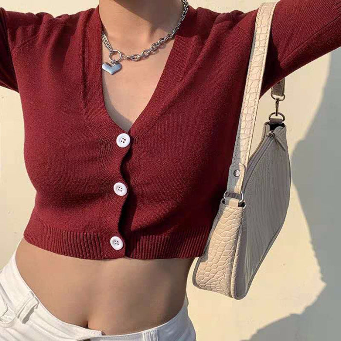 Thin short-sleeved sweater