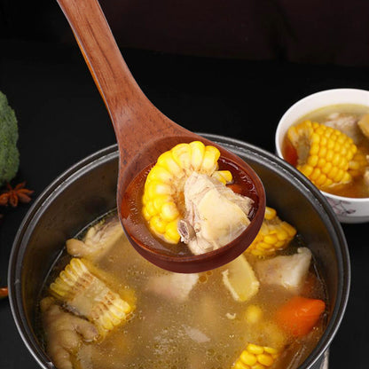 Wooden Soup Spoon With Curved Handle For Household Kitchenware