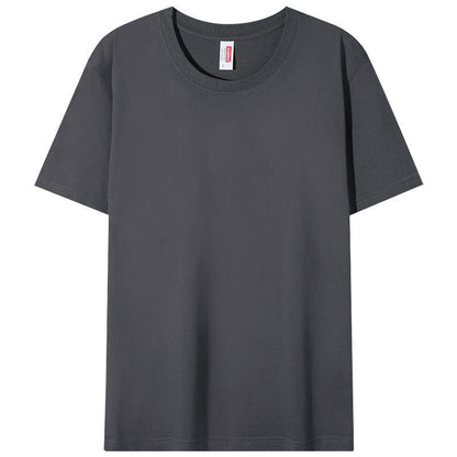 Custom Made Washed Pure Cotton Crew Neck Shortsleeve Shirt