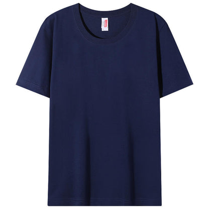 Custom Made Washed Pure Cotton Crew Neck Shortsleeve Shirt