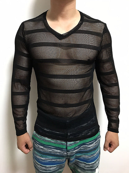 Ice silk mesh long sleeve
