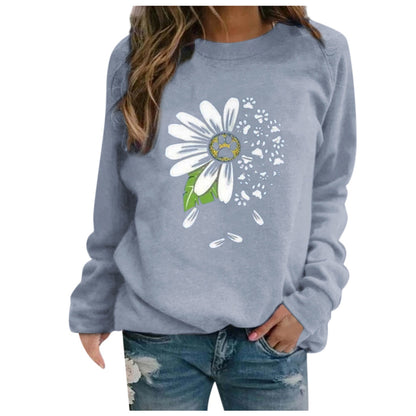 Long sleeve printed sweatshirt
