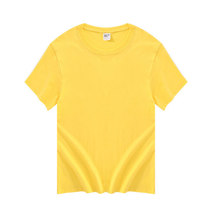 Plus Size Short-sleeved T-shirt Men's Round Neck Solid Color