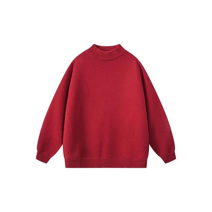 Men's Loose Versatile Thick Solid Color Knitted Undershirt