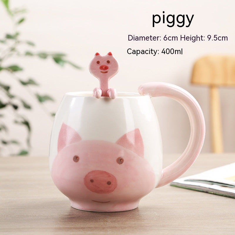 Cute Cartoon Animal Ceramic Cup