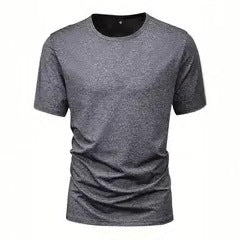 Mens Fashion Sports T-Shirt Casual Stretch Crew Neck