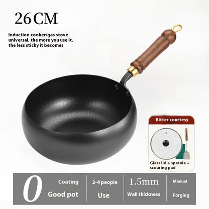 Household Hand-forged Uncoated Big Belly Pot