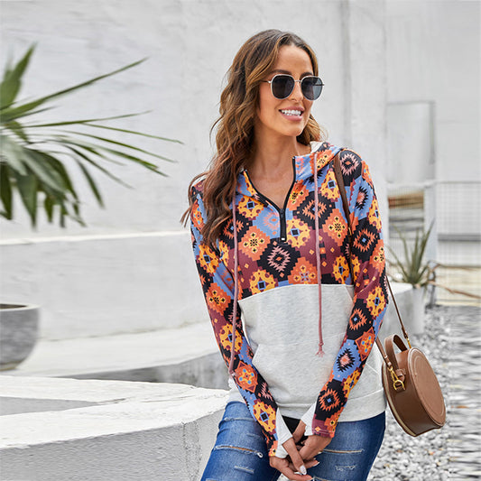 Long-sleeved Women's Simple Style Half Cardigan Pullover Casual Fashion Women's Sweater