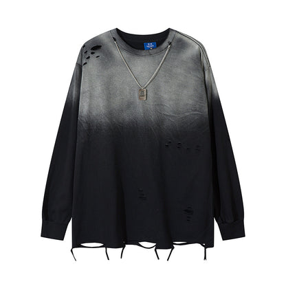Tie-dye Gradient Long-Sleeve T-Shirt For Men