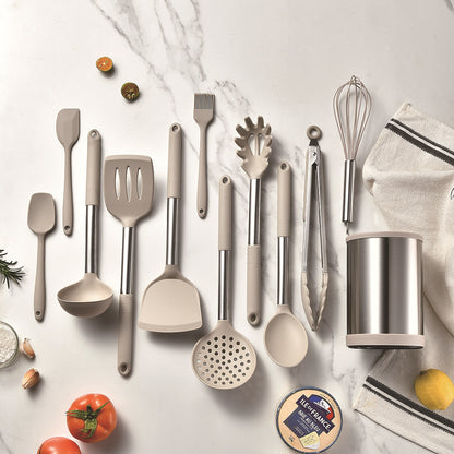 Silicone Kitchenware 12 Piece Set Silicone Non Stick Pot Cooking Spatula