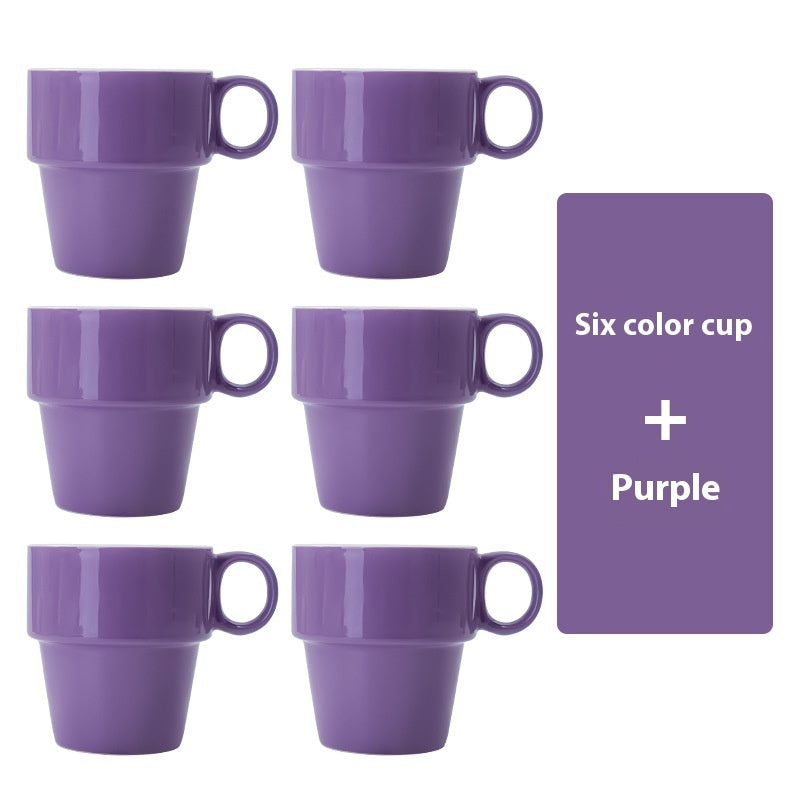 Household Convenient Storage Stacked Ceramic Cups