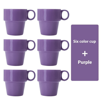 Household Convenient Storage Stacked Ceramic Cups