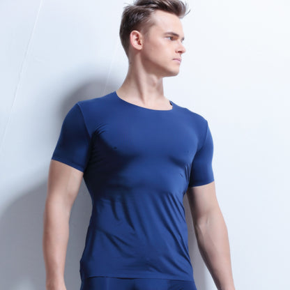Traceless Underwear Thin Solid Color Men's Short Sleeves