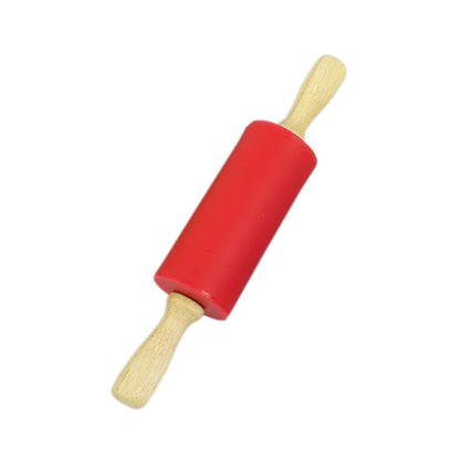 Silicone wooden handle rolling pin