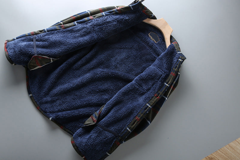 Men's Casual Plaid Long-Sleeved Shirt