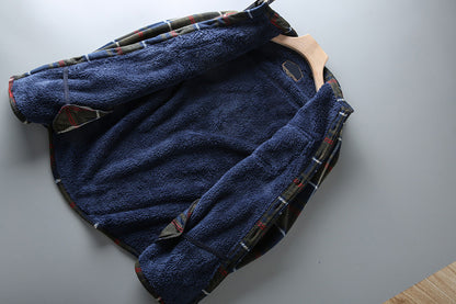 Men's Casual Plaid Long-Sleeved Shirt
