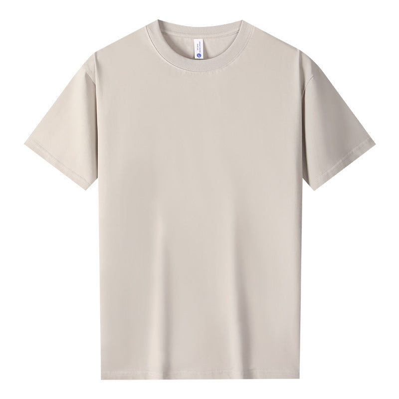 Cool Cotton Antibacterial Round Neck Short Sleeve Solid Color