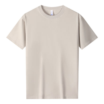 Cool Cotton Antibacterial Round Neck Short Sleeve Solid Color