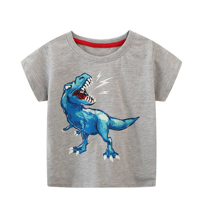 Children's Luminous Shark Pattern Short-sleeved T-shirt